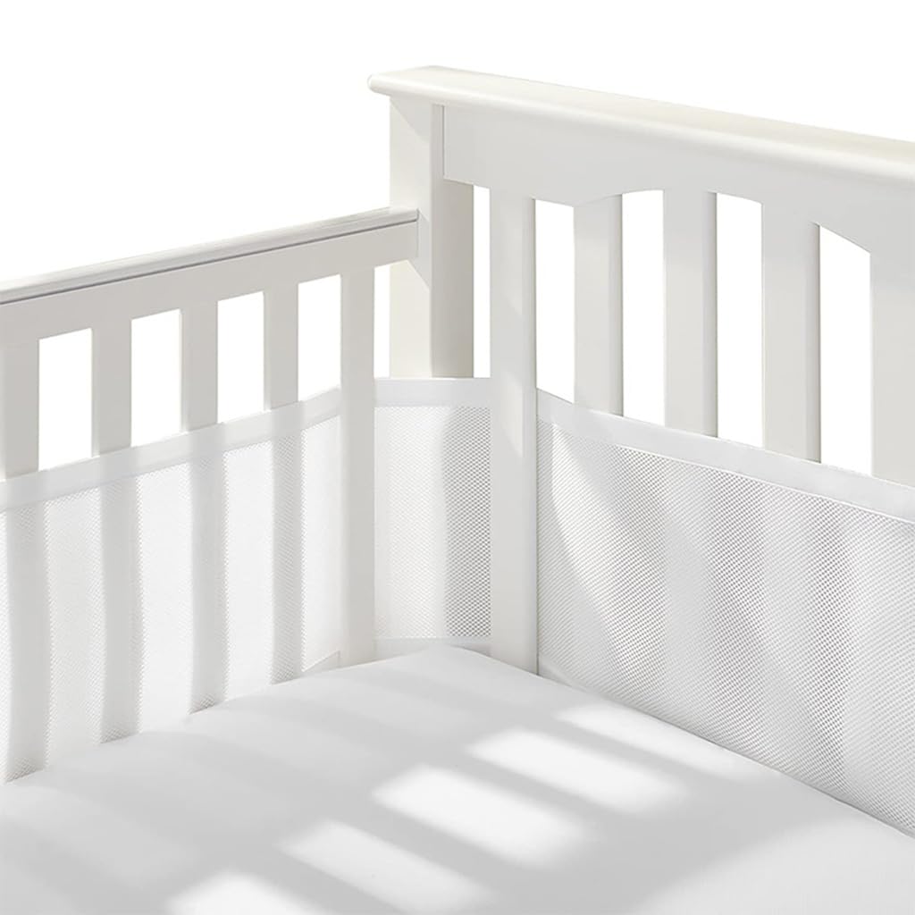 SNOWIE SOFT Breathable Mesh Fence for Baby Crib Mesh Crib Liner 62 Inches x 11.8 Inches Cuttable Fabric Mesh Fence for Baby Crib Detachable Fabric Fence for Standard Cribs (Not Mini/Solid End Cribs) SNOWIE SOFT Breathable Mesh Fence for Baby Crib Mesh Crib Liner 62 Inches x 11.8 Inches Cuttable Fabric Mesh Fence for Baby Crib Detachable Fabric Fence for Standard Cribs (Not Mini/Solid End Cribs)